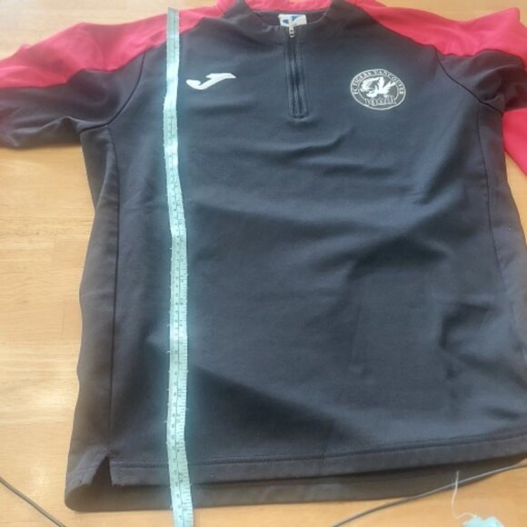 Joma FC Tigers Vancouver Soccer 3/4 Zip Black and Red Pullover Men's Medium - Picture 11 of 12